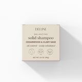 Shampoo Sólido em Barra de Cedro e Sálvia Esclaréia - Controle de Oleosidade · Reequilíbrio do Couro Cabeludo