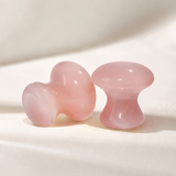 Ferramenta de massagem ocular em forma de cogumelo e quartzo jade