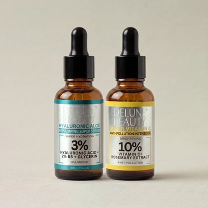 Duo Hyaluronic Aloe B5 + Super Vitamin C™ Delune, foto de estúdio