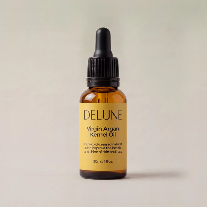 Óleo virgem de argan Delune, frasco conta-gotas de 30 ml