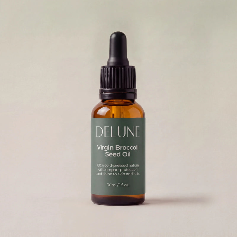 Óleo virgem de semente de brócolis Delune, frasco conta-gotas de 30 ml