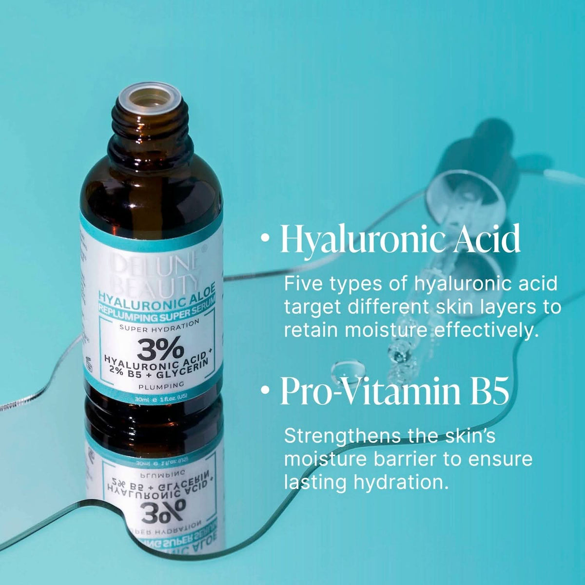 Sérum facial Hyaluronic Aloe B5 – Delune