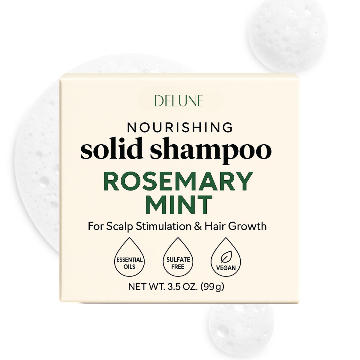 Shampoo em barra sólido com alecrim e menta - Scalp Boost · Crescimento capilar