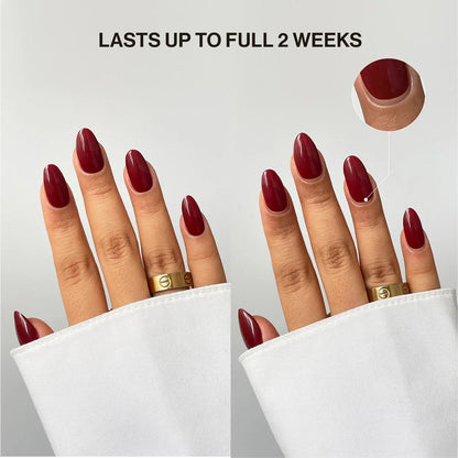 Manicure francesa (parcialmente transparente) (envoltórios de unhas não UV)